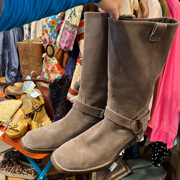 Brunello Cucinelli grey suede boots 41 10.5 - Picture 1 of 6